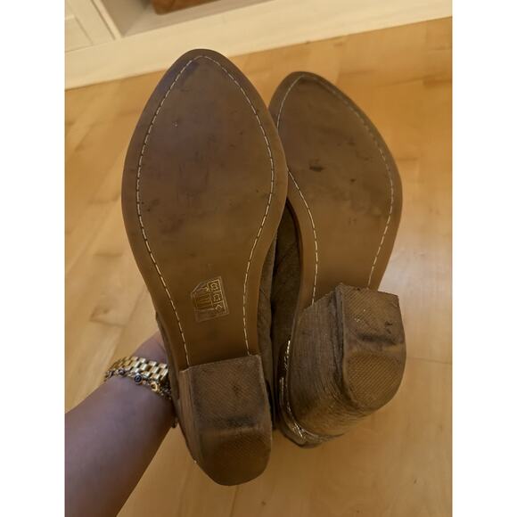 Jeffrey Campbell Cromwell Taupe Cut Out Suede Pointed Toe Boots Western 11 - Picture 3 of 5